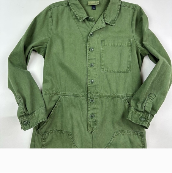 Universal Thread Broiler Jumpsuit NWT Size: 6 Dark Sage Green Women's Chest 40" - Picture 7 of 13